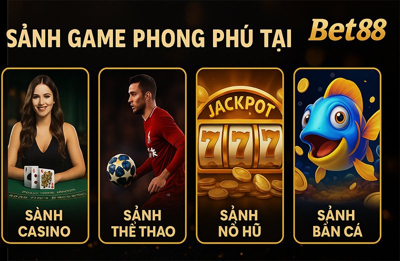 Sảnh game đa dạng và hấp dẫn